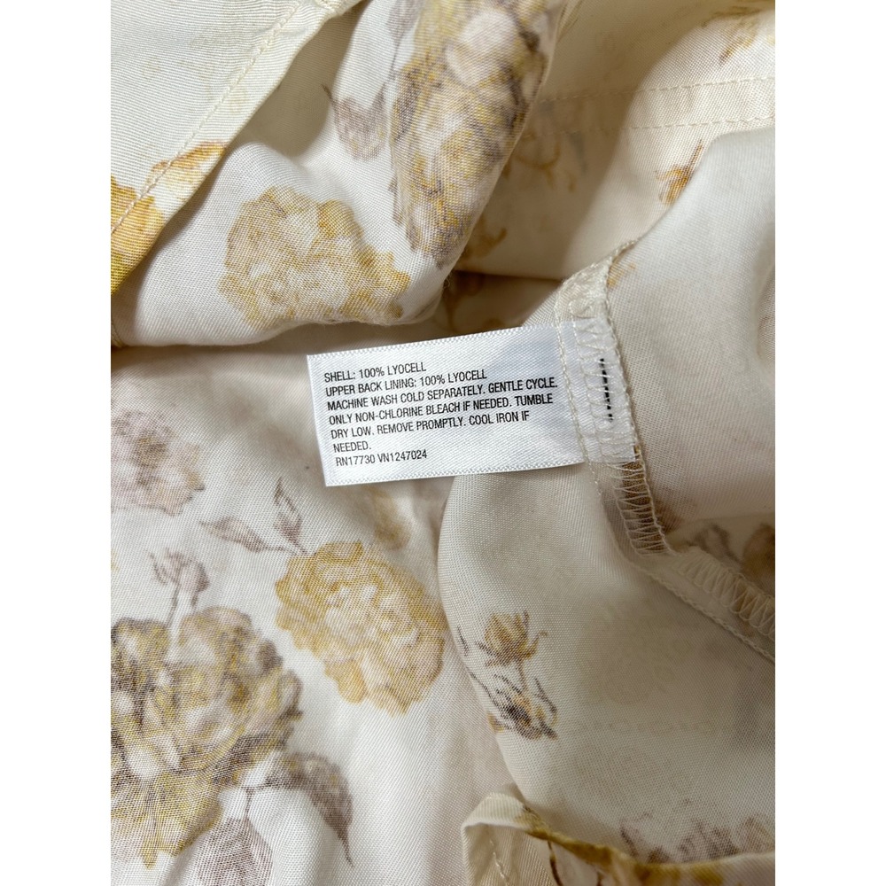 Woolrich x Target Floral Cropped Boxy Button Front Blouse Size XL Like New Fall - Picture 4 of 9